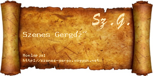 Szenes Gergő névjegykártya