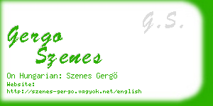 gergo szenes business card
