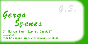 gergo szenes business card